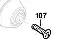 Vis M6 x 30mm mandrin GSR 18 V-LI / GSB 14,4-2-LI / GSR 10,8 V-LI-2